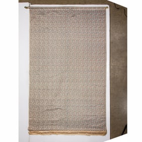 An Iranian Safavid style silk and silver thread tapestry panel