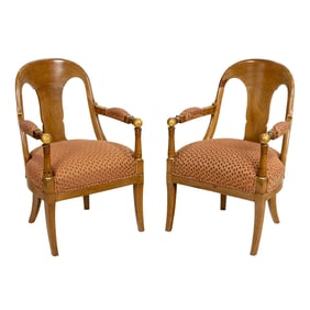 A pair of Biedermeier side chairs circa 1810
