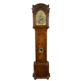 A Dutch Baroque floral marquetry longcase clock, P Paulus