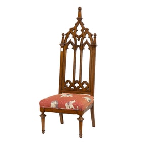 A Gothic Revival oak chair