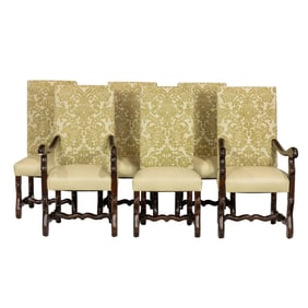 A set of six custom contemporary dining chairs in Baroque taste