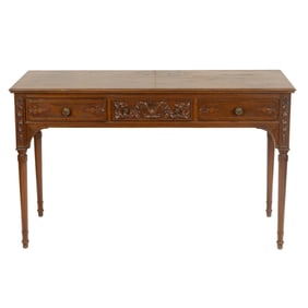 An Edwardian walnut writing desk circa 1900