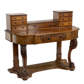 A Louis XV style mahogany bonheur du jour