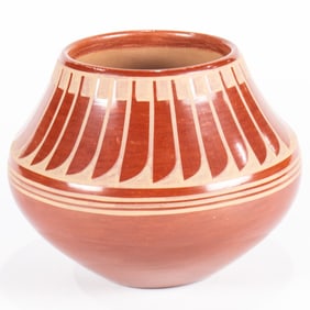 A Maria Martinez and Popovi Da San Ildefonso redware jar