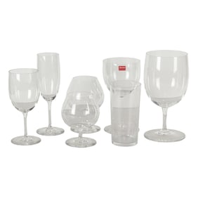 A collection of Baccarat glass stemware