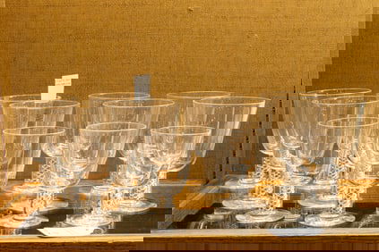 A group of Steuben airtwist stemware