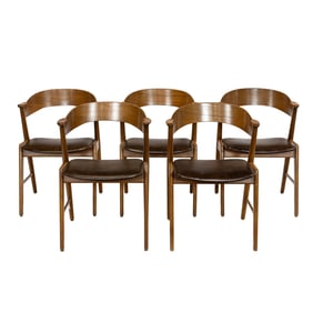 Five Kai Kristiansen for Korup Stolefabrik armchairs