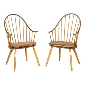 A pair of Thomas Moser Windsor chairs