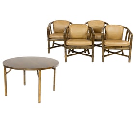 A vintage McGuire dining suite