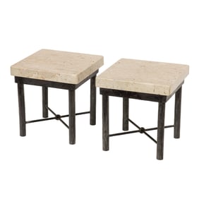 A pair of contemporary low tables