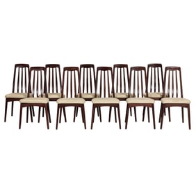 Eight Danish Modern style Barry Linden dining chairs