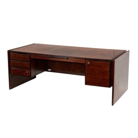 A Danish Modern rosewood executive desk