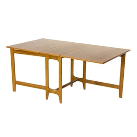 A Scandinavian Modern oak gateleg dining table