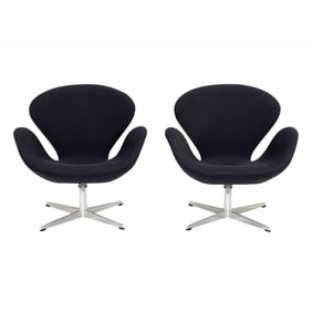A pair of of Arne Jacobsen for Fritz Hansen 'Swan' chairs