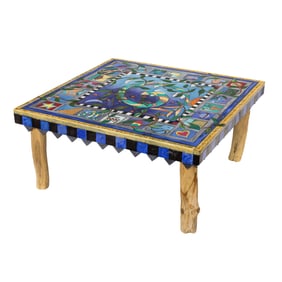 A Folk Art paint decorated coffee table