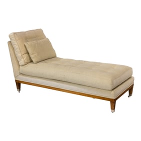 A Century Furniture cream upholstered chaise lounge