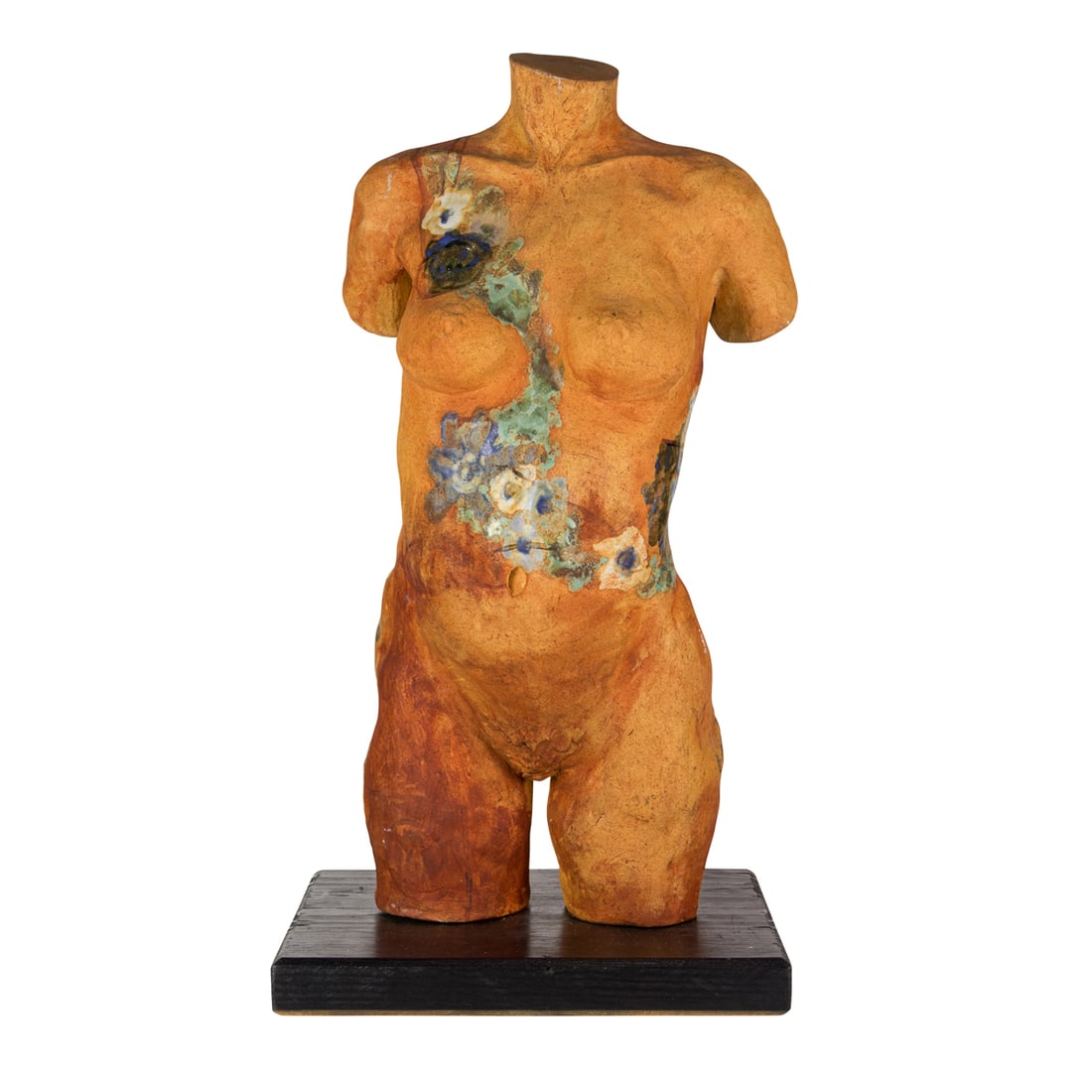 Sculpture, American School (20th/21st century): American School (20th/21st century), Female Nude, glazed ceramic sculpture, unsigned, overall: 20.5"h x 10"w x 6"d. Provenance: Private collection of the late Sonoma County art collector, Ron Collins.