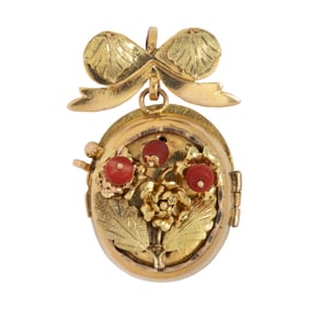 A 10k gold locket pendant