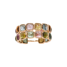 A tourmaline and 18k gold ring