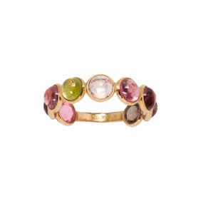 A tourmaline and 18k gold ring