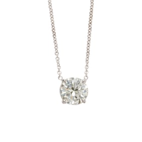 A diamond and 18k white gold necklace