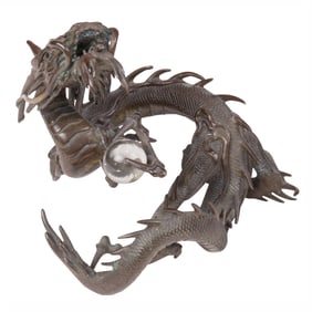 A Japanese bronze dragon