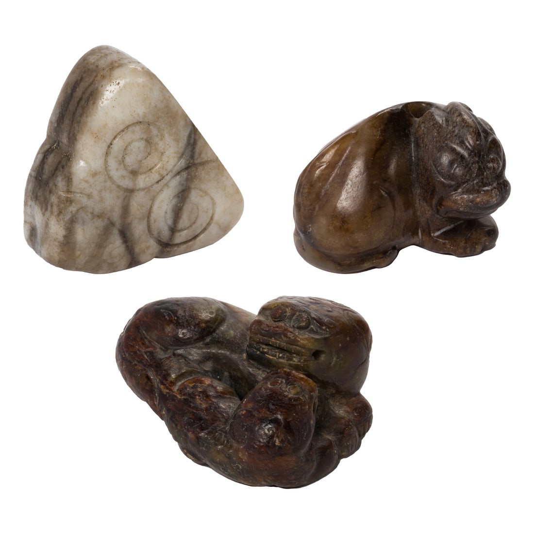 (lot of 3) Chinese jade carvings pendant (1 of 7)