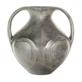 A Chinese Sichuan burnished black pottery jar