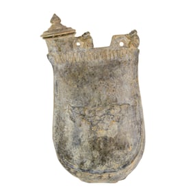 A Chinese green glazed pottery flask