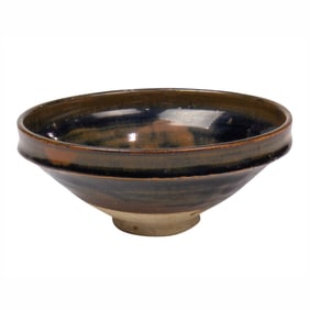 A Chinese Henan black-glazed russet-splashed bowl