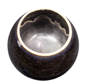 A Chinese Henan black-glazed 'chicken heart' jar