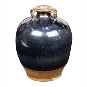 A Chinese Henan black glazed jar