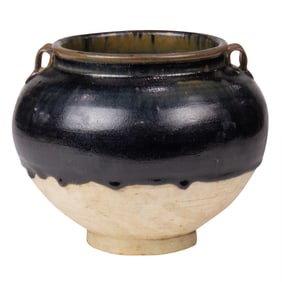 A Chinese Henan black glazed jar