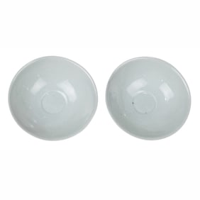 (lot of 2) Chinese Song-style Qingbai bowls