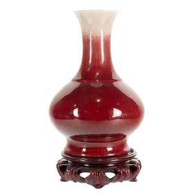 A Chinese oxblood glazed vase