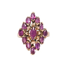 A ruby and 18k gold ring