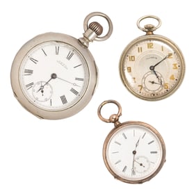 Group of Three Pocket Watches