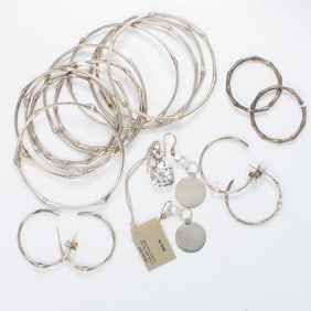 A large group of John Hardy silver jewelry