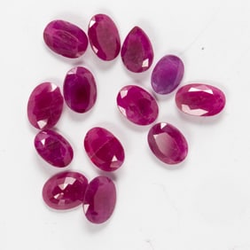 Unmounted rubies