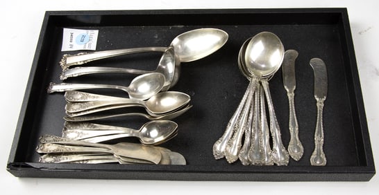 A lot of sterling flatware