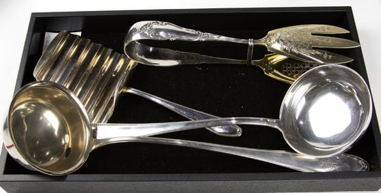 Four German .800 silver serving pieces