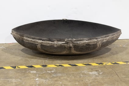 A Papua New Guinea massive wood feast bowl