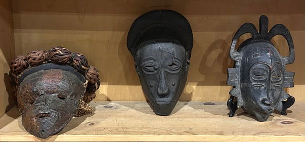 Three African masks