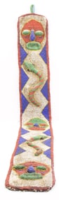 An African Yoruba beaded sash or wall hanging