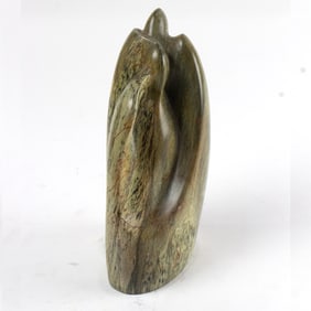 A W. Hayakawa abstract carved stone sculpture