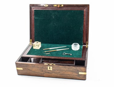 A Victorian rosewood lap desk