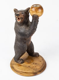 A Black Forest carved bear