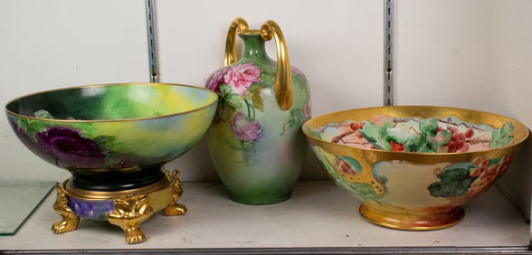 A group of Limoges amateur decorated porcelain