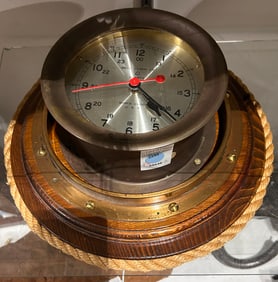 A Bell Clock Co. ship's clock with quartz movement
