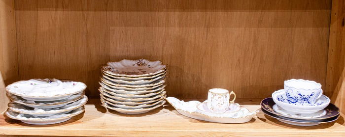 A group of mainly Continental and amateur decorated porcelain